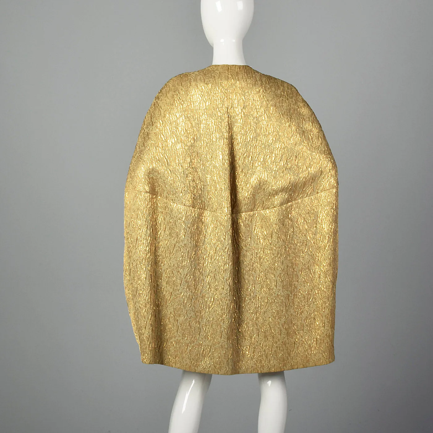 1960s Metallic Gold Cape