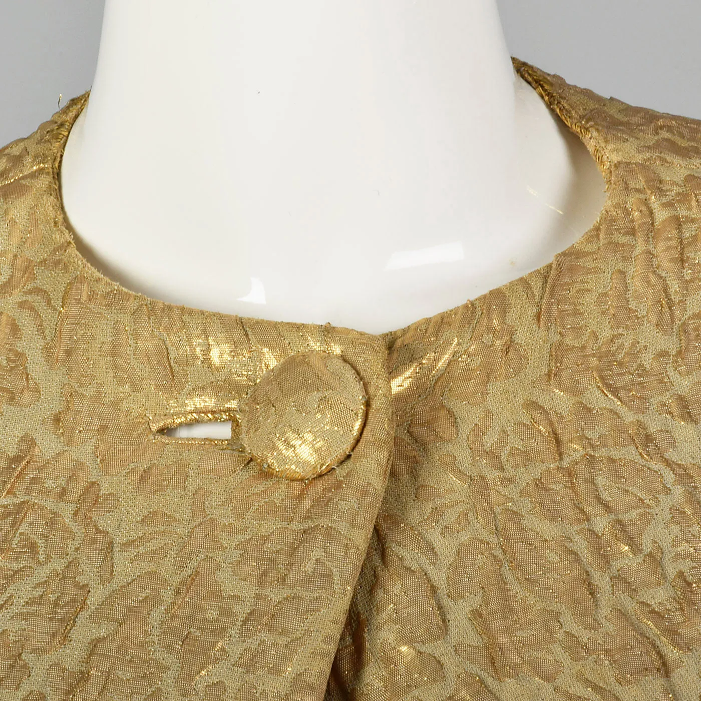 1960s Metallic Gold Cape
