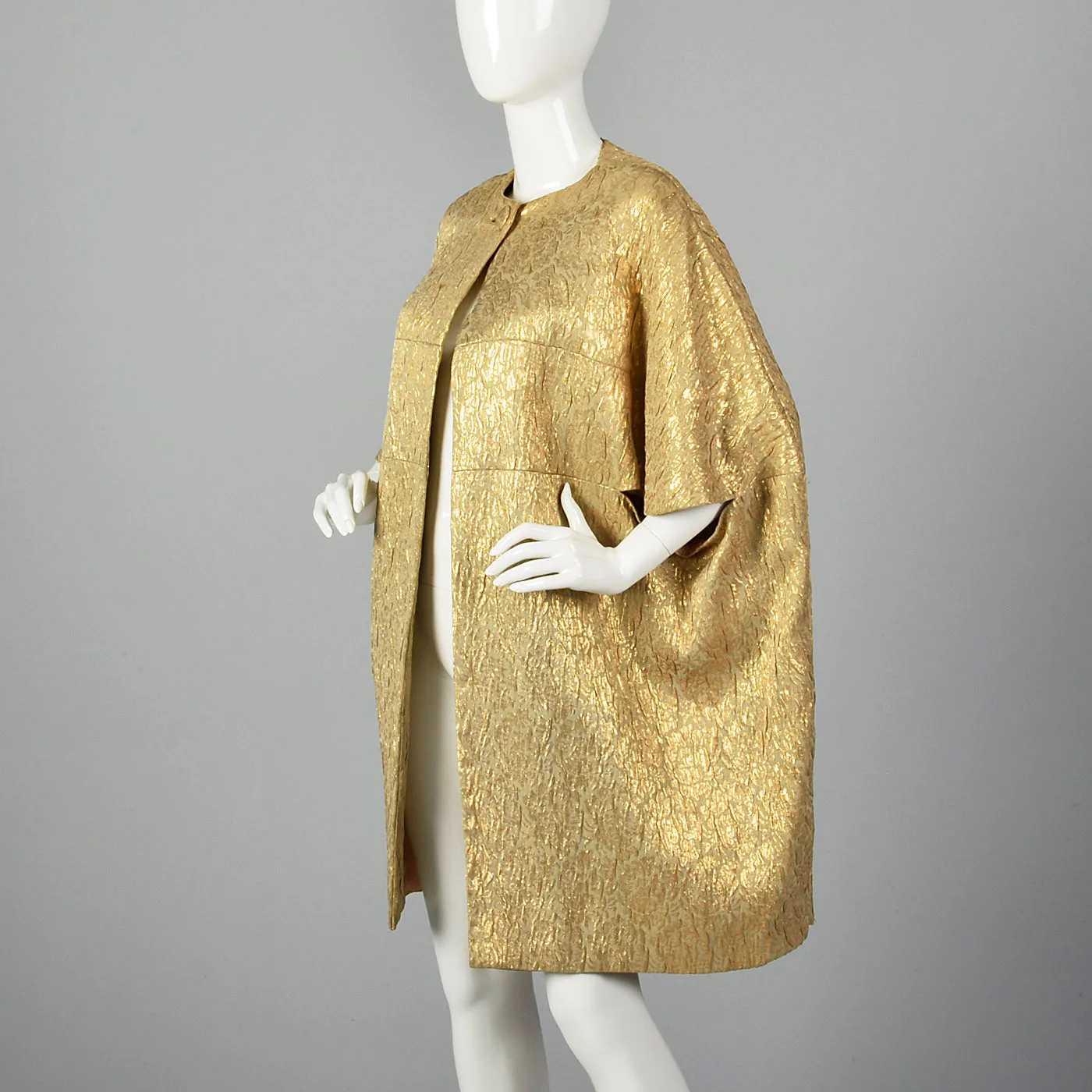 1960s Metallic Gold Cape