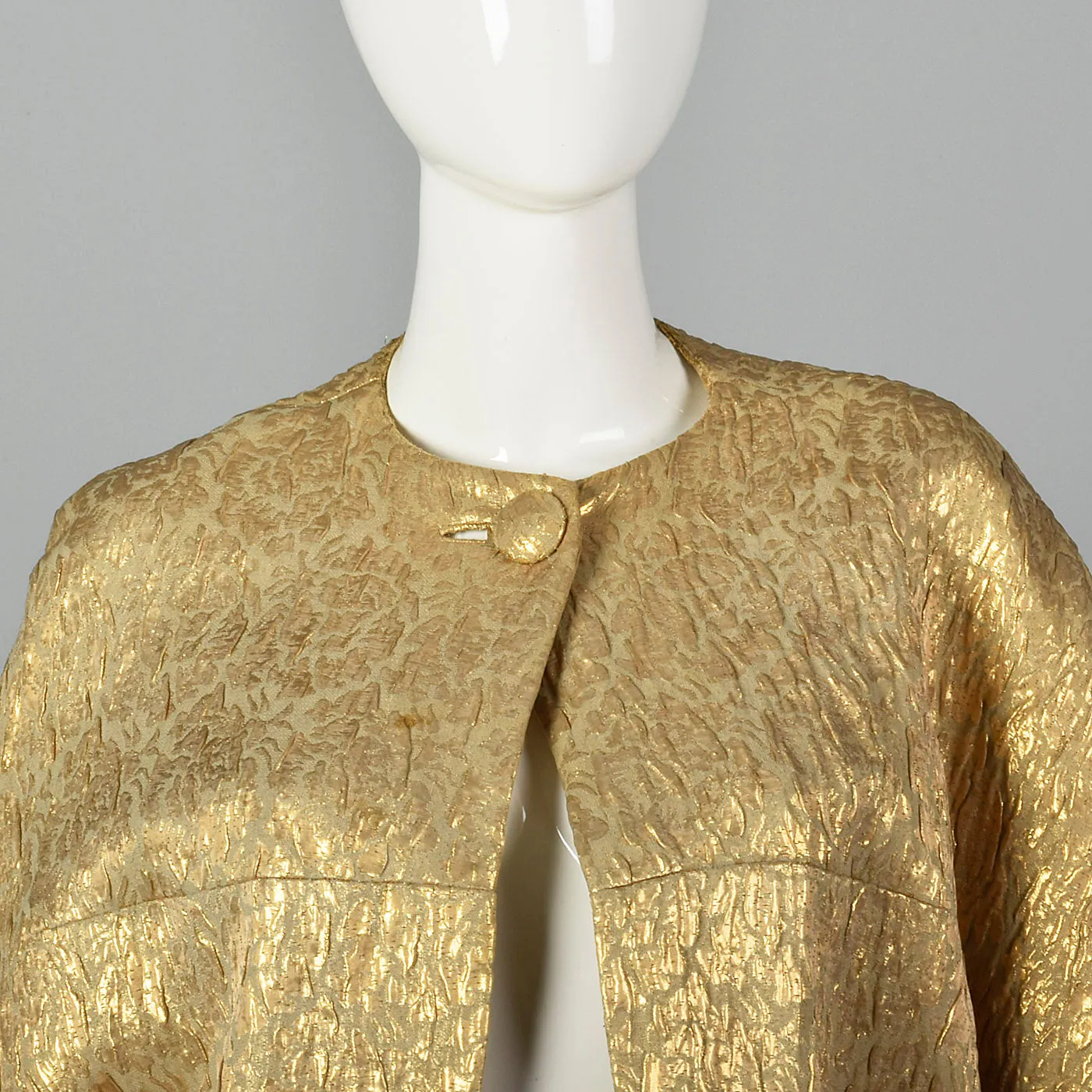 1960s Metallic Gold Cape