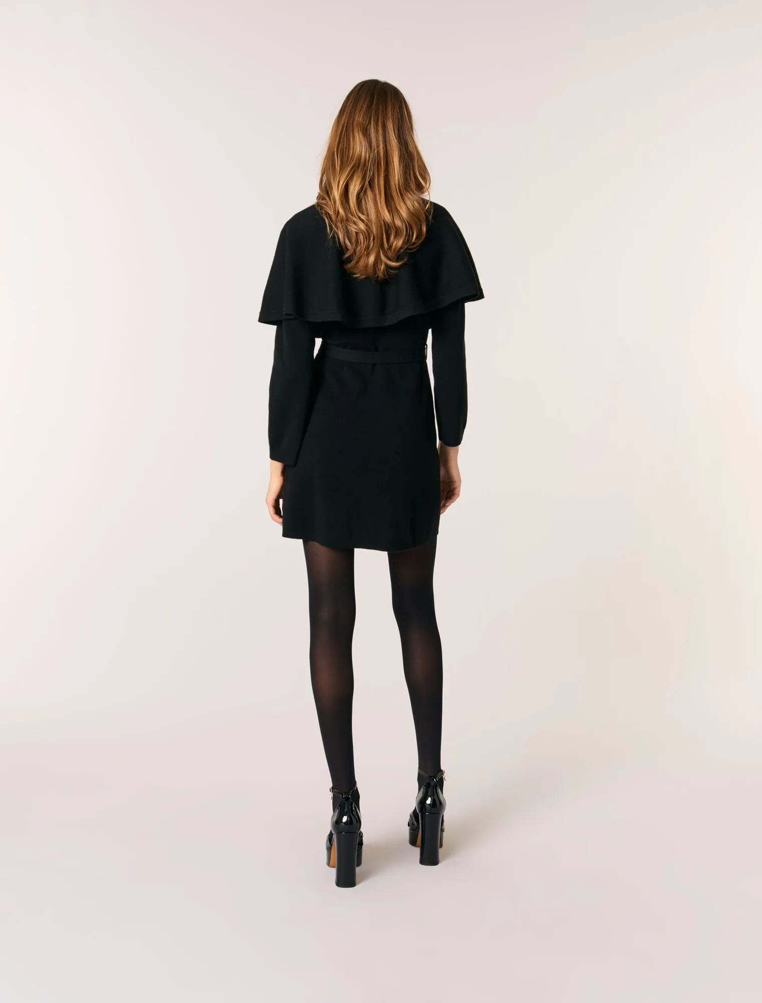 2-in-1 Knit Dress & Removable Cape