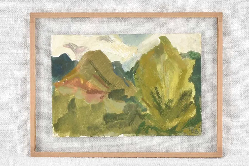 2 landscape paintings, Caroline Beauzon 5½" x 7"