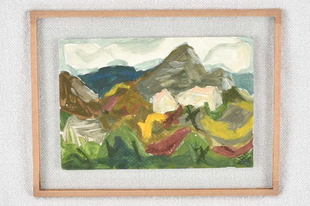 2 landscape paintings, Caroline Beauzon 5½" x 7"
