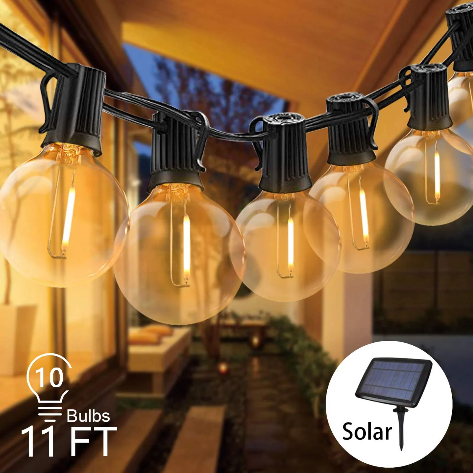 2W Solar Outdoor String Lights
