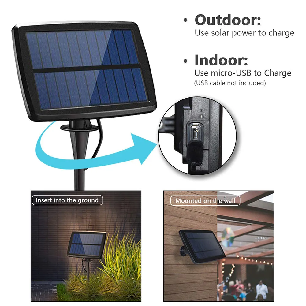 2W Solar Outdoor String Lights