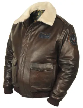 A-2 North American Flight Leather Jacket double collar Art. 340