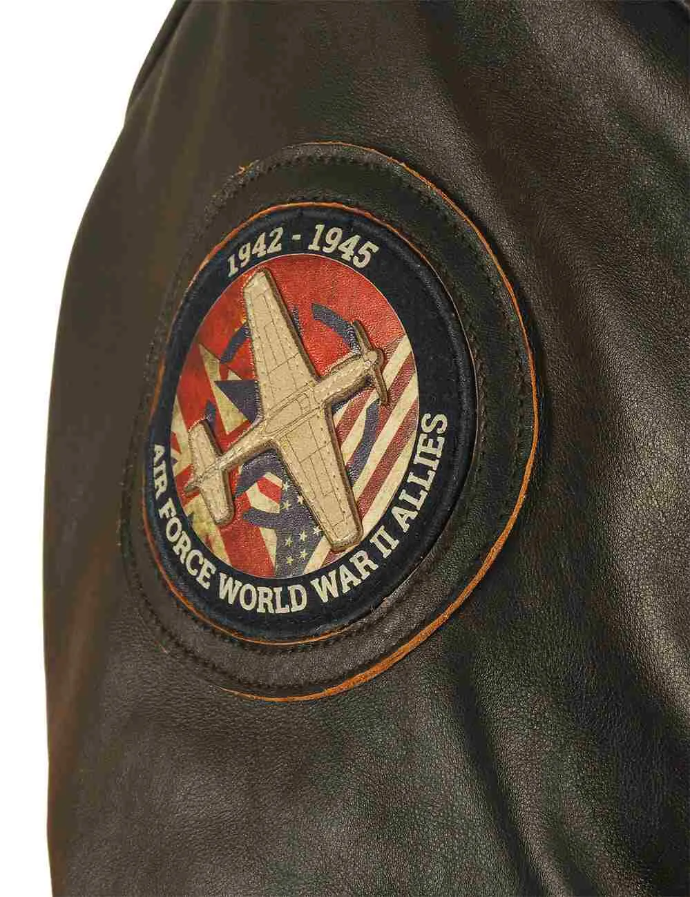 A-2 North American Flight Leather Jacket double collar Art. 340