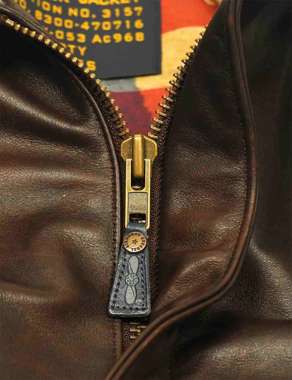 A-2 North American Flight Leather Jacket double collar Art. 340