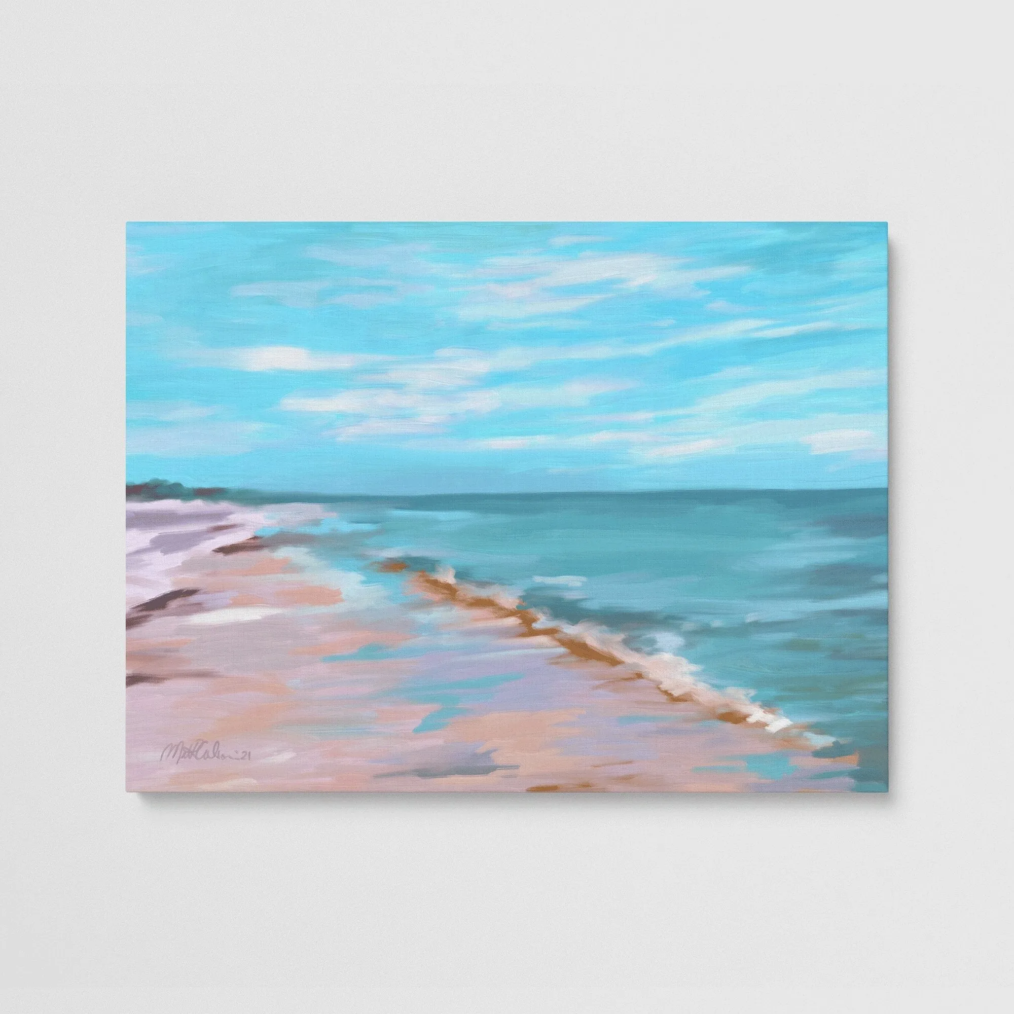 A Peaceful Walk Stretched Canvas Art Print