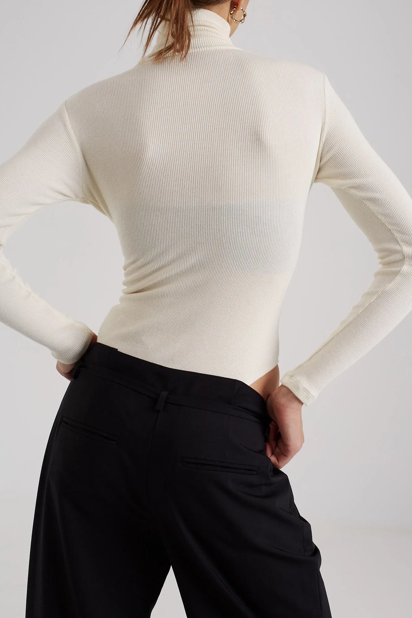 ACHERON Base Layer Turtleneck Bodysuit in Cream