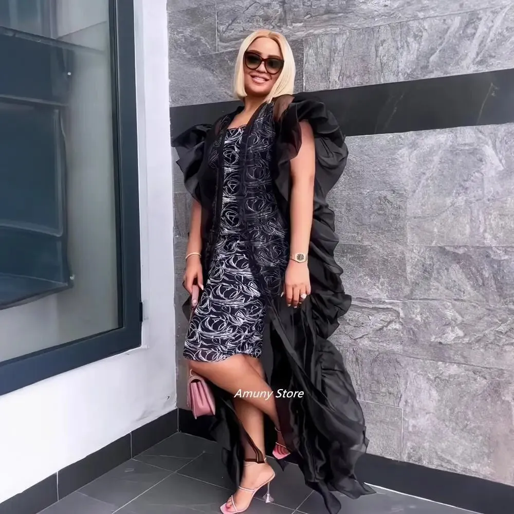 African Dresses for Women – Mesh Gauze Beach Cape with Printed Design