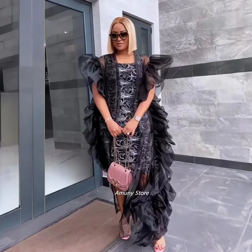 African Dresses for Women – Mesh Gauze Beach Cape with Printed Design