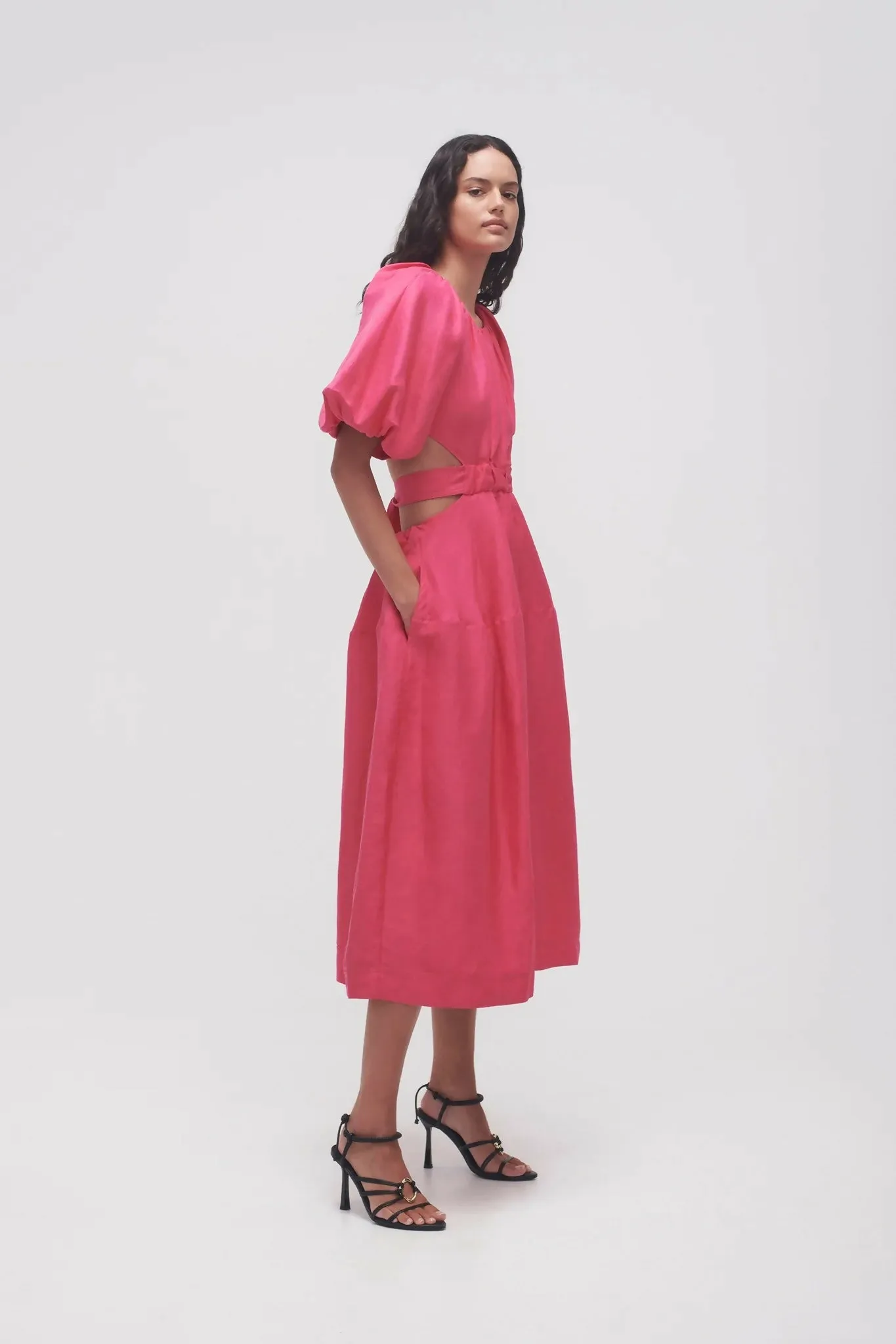 Aje Mimosa Cutout Midi Dress