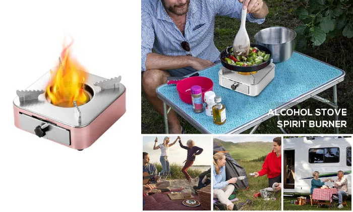 Alcohol Stove Spirit Burner with Push-pull Drawer