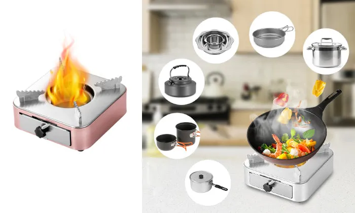 Alcohol Stove Spirit Burner with Push-pull Drawer