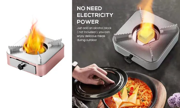 Alcohol Stove Spirit Burner with Push-pull Drawer