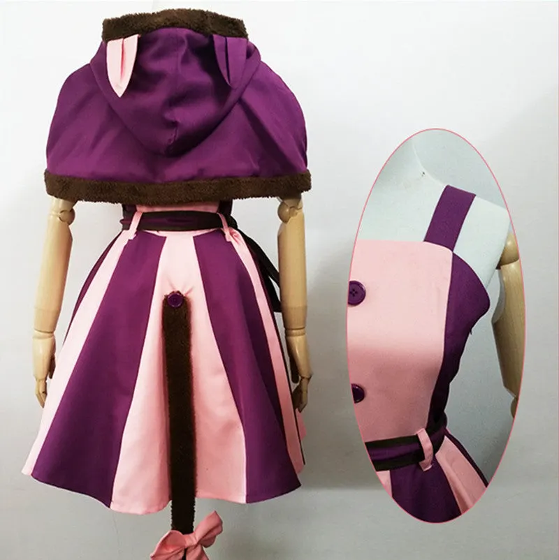 Alice In Wonderland Cheshire Cat Dresses Kids Girls Adult Cosplay Costume