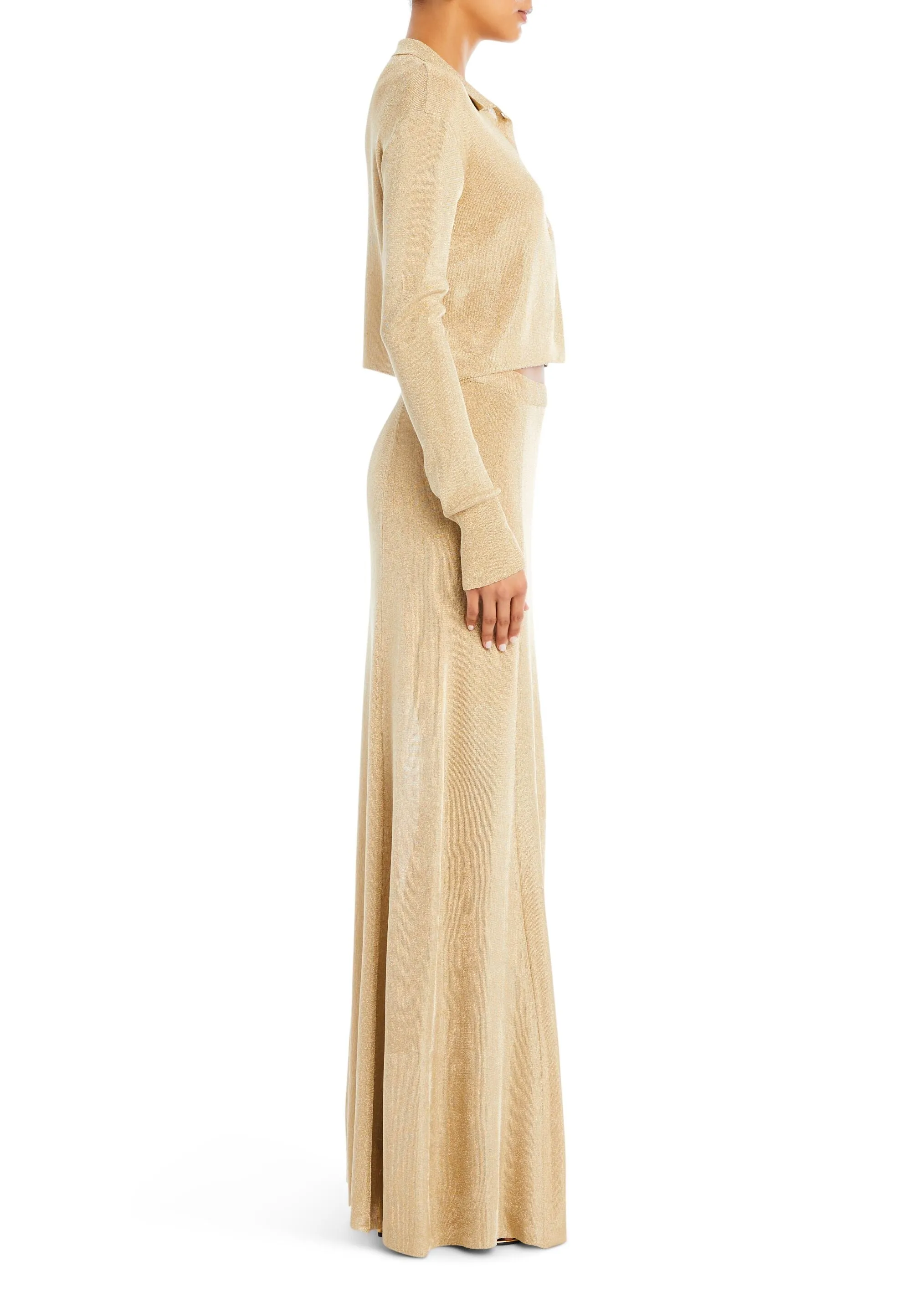 Alice Metallic Knit Maxi Skirt