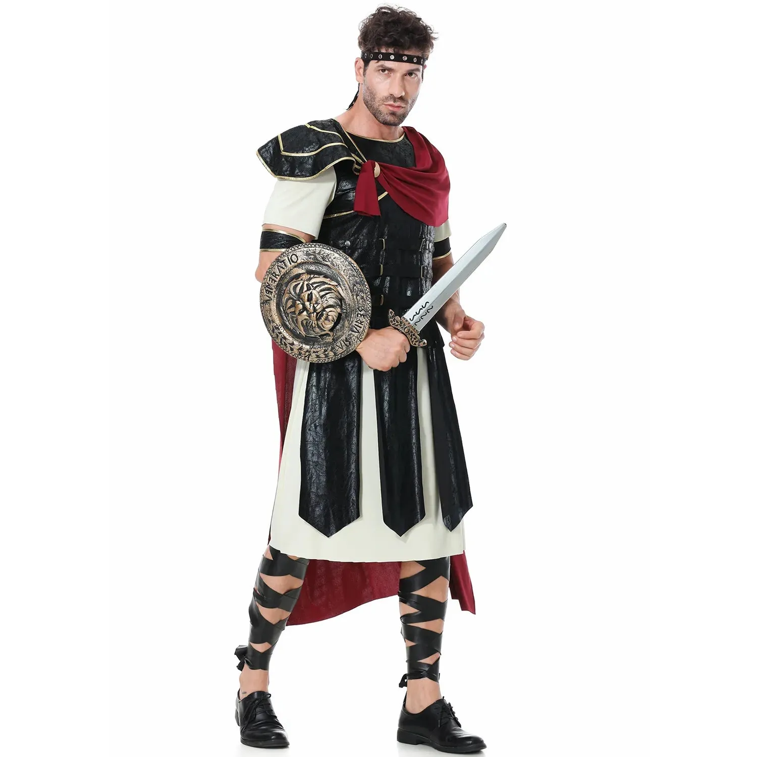 Ancient Roman Spartan Warrior Gladiator Cosplay Uniform for Women & Men