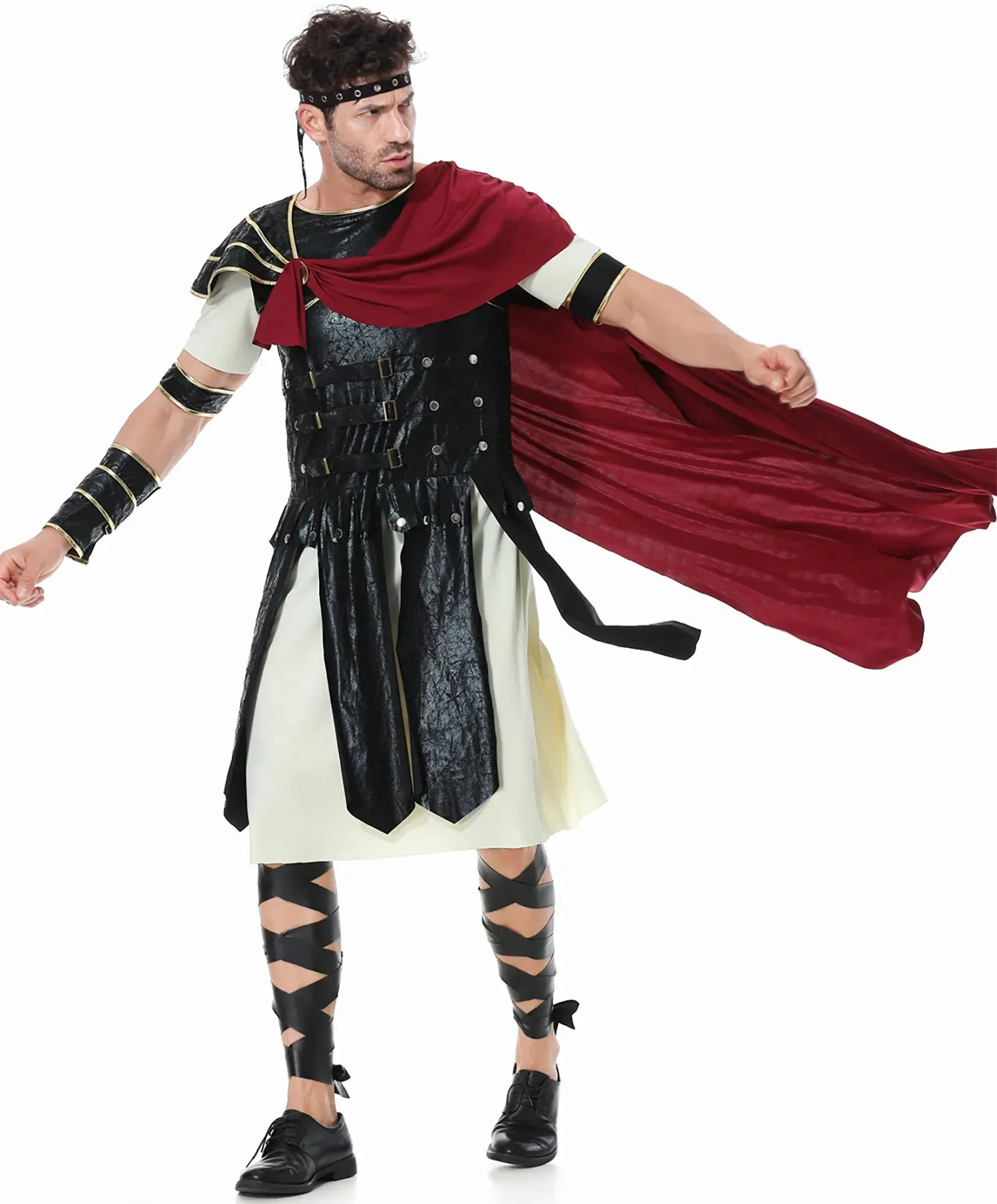 Ancient Roman Spartan Warrior Gladiator Cosplay Uniform for Women & Men