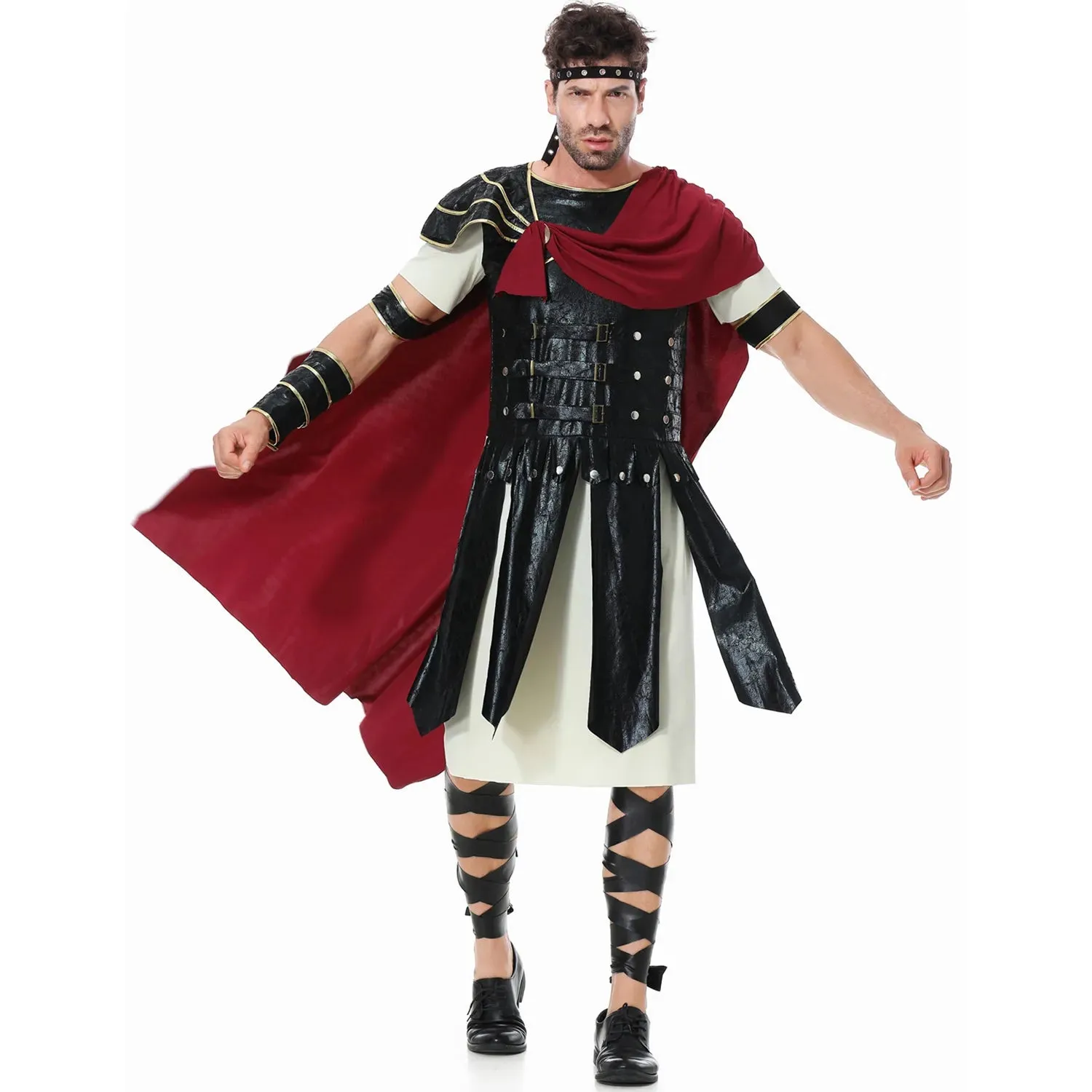 Ancient Roman Spartan Warrior Gladiator Cosplay Uniform for Women & Men