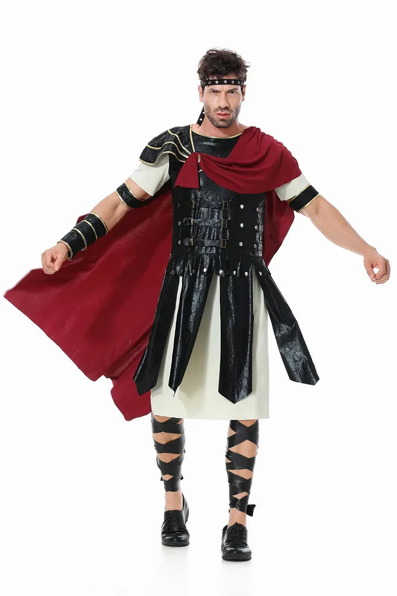 Ancient Roman Spartan Warrior Gladiator Cosplay Uniform for Women & Men
