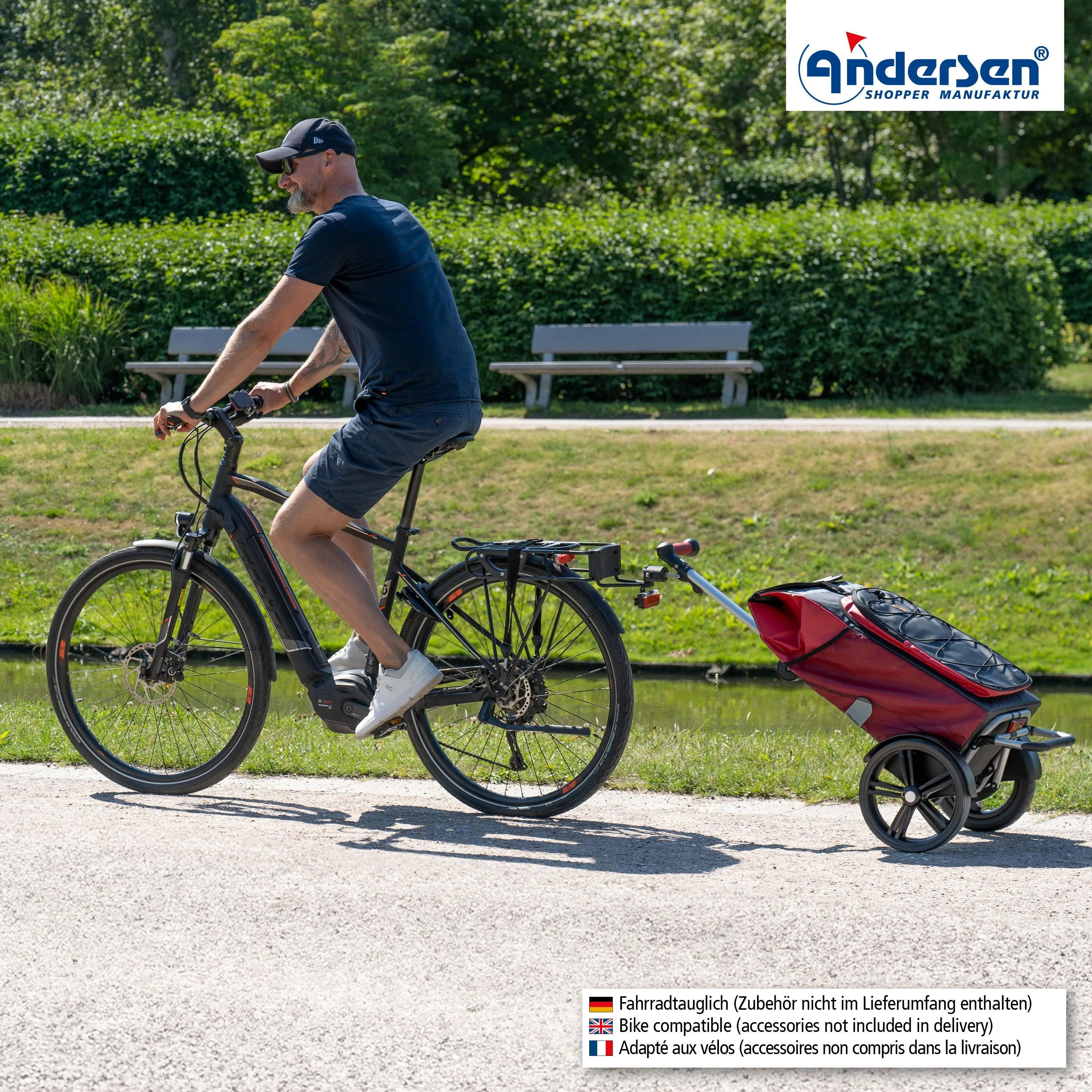 Andersen-Shopper | Bike Trailer | Shopping Trolley | Tura Frame | Fado 2.1 Bag