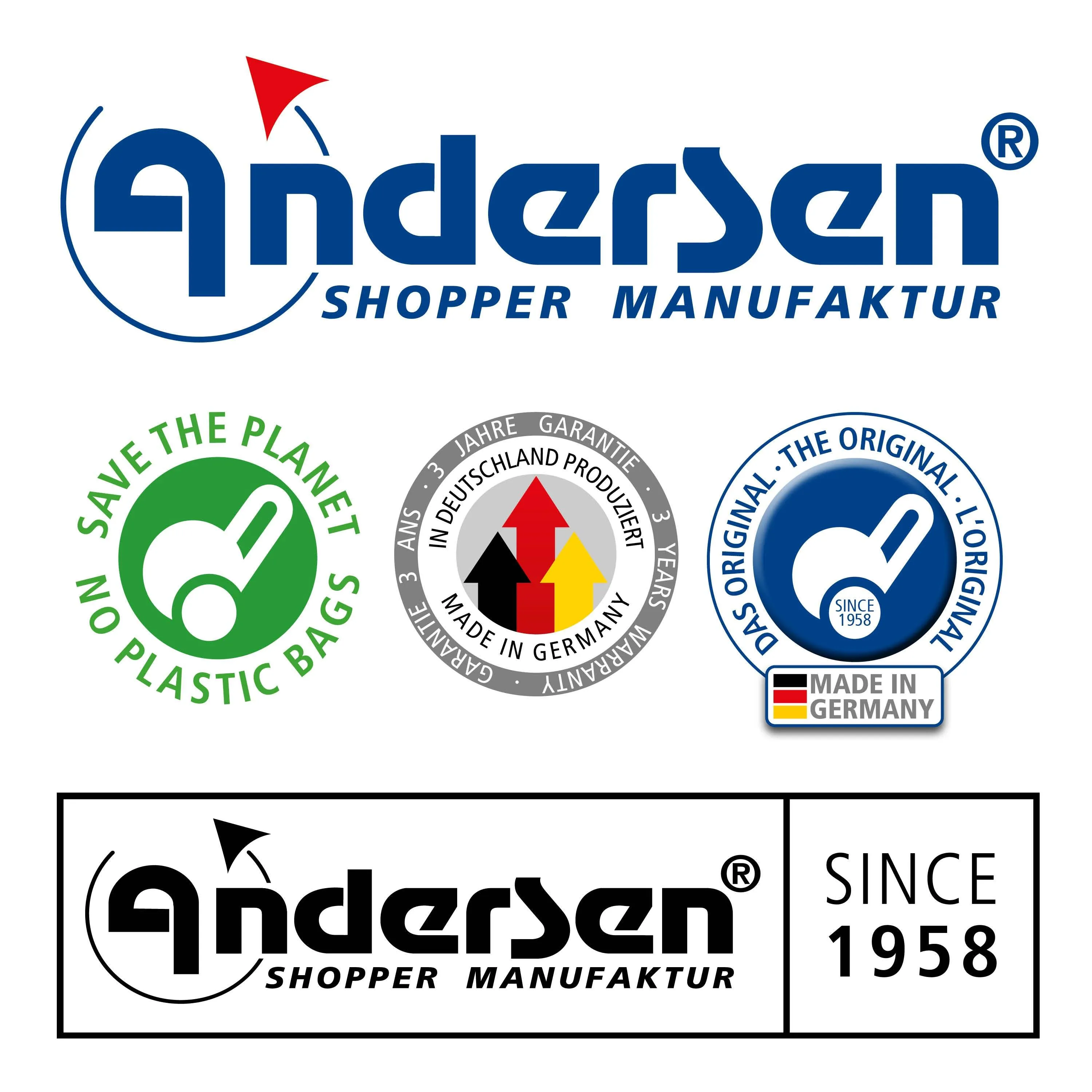 Andersen-Shopper | Bike Trailer | Shopping Trolley | Tura Frame | Fado 2.1 Bag