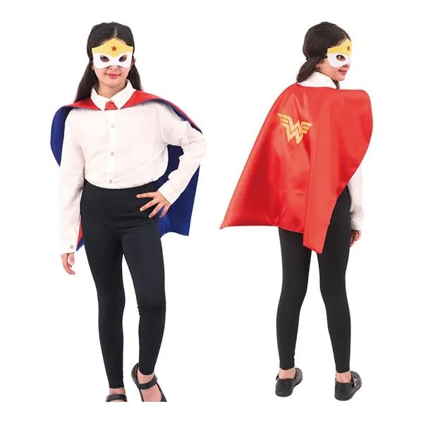 Assorted Superhero Mask & Cape - 69cm