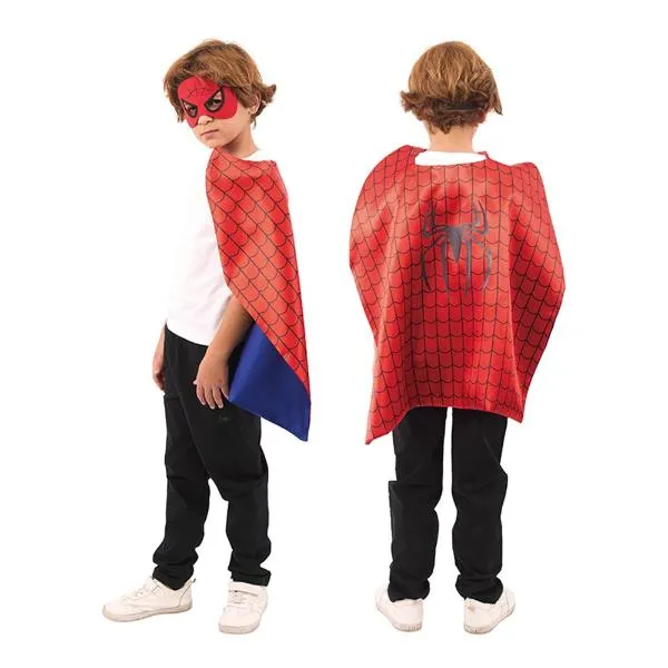 Assorted Superhero Mask & Cape - 69cm