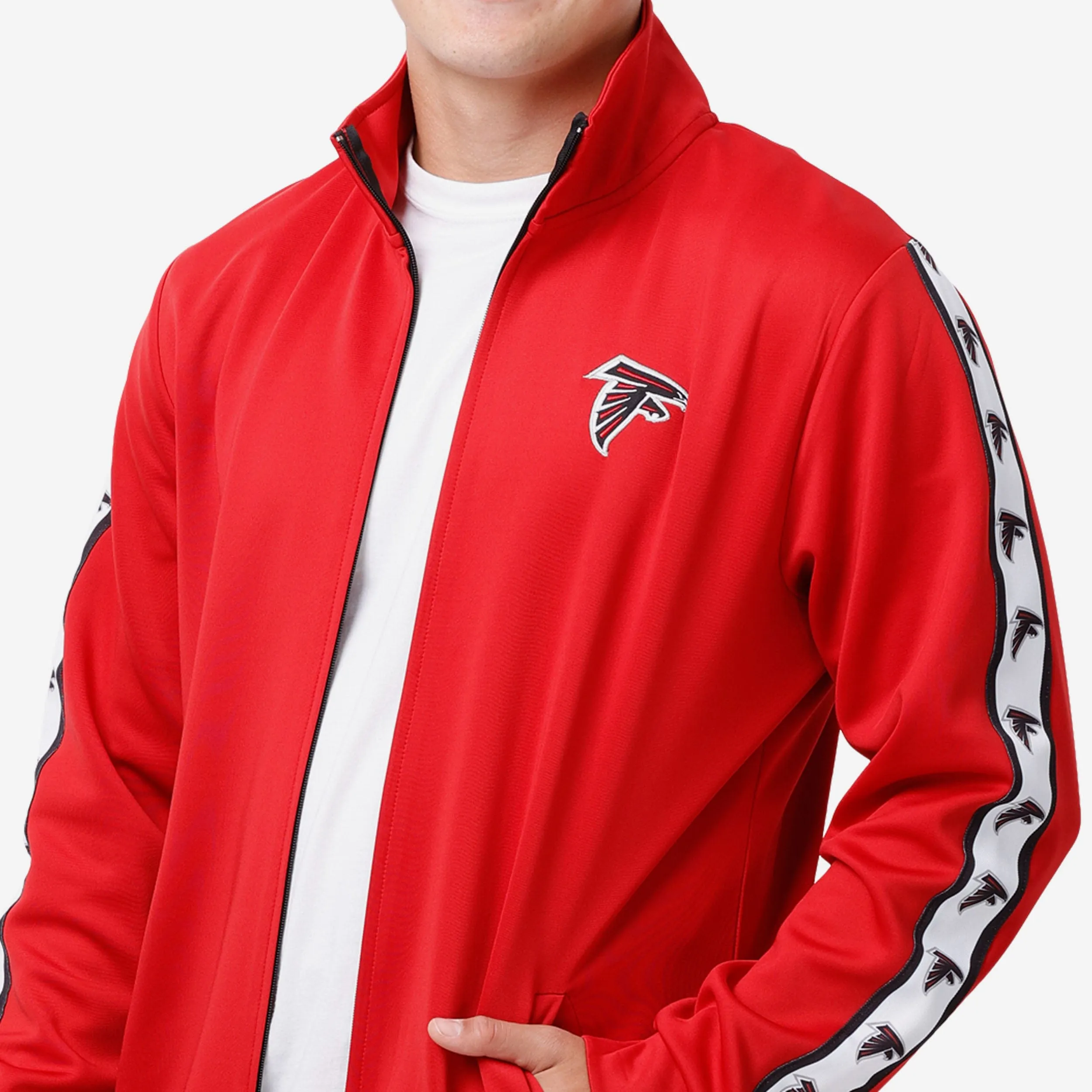 Atlanta Falcons Stripe Logo Track Jacket