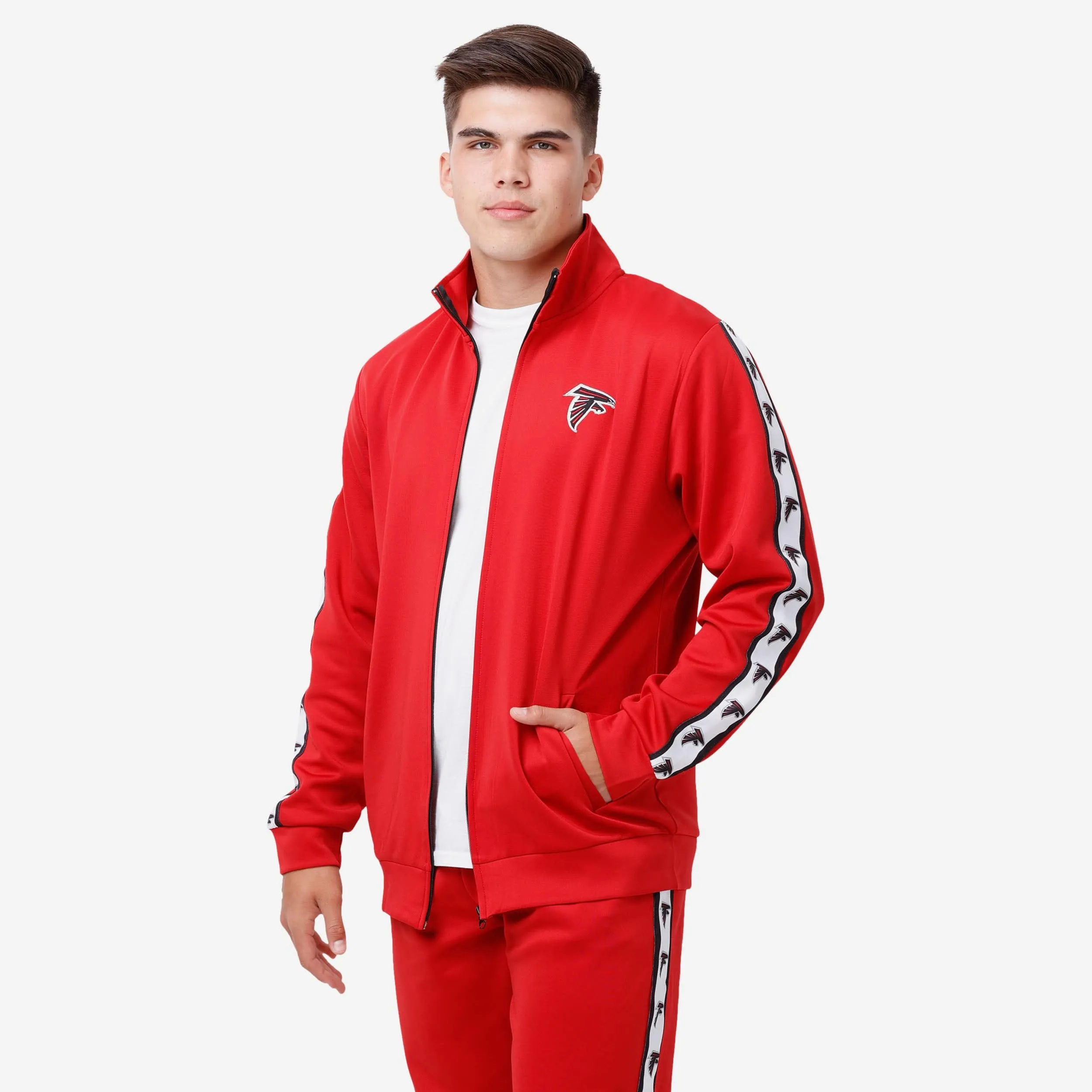 Atlanta Falcons Stripe Logo Track Jacket
