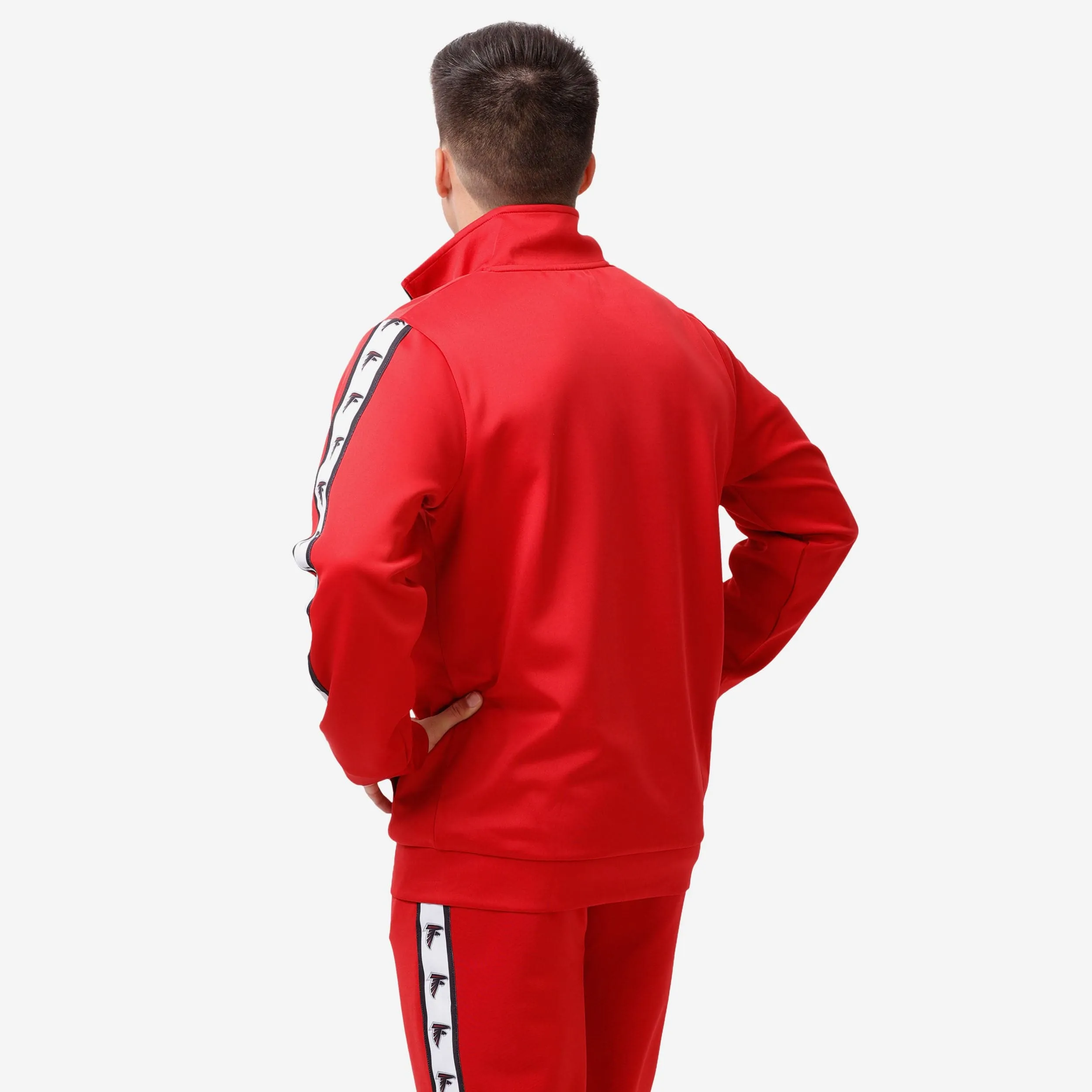 Atlanta Falcons Stripe Logo Track Jacket