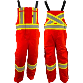 Atlas Guardian® FR / Arc Flash Winter Bibs (HRC4) w/4" Striping by Atlas Workwear - Style 21924 - Orange