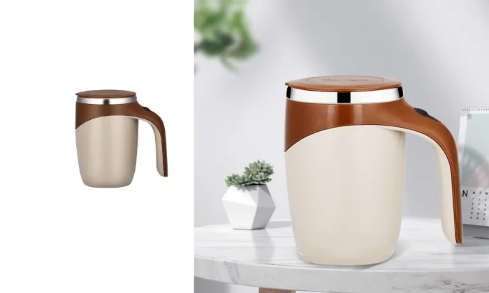 Automatic Stainless Steel Mixing Cup With Electric Magnetized Lid