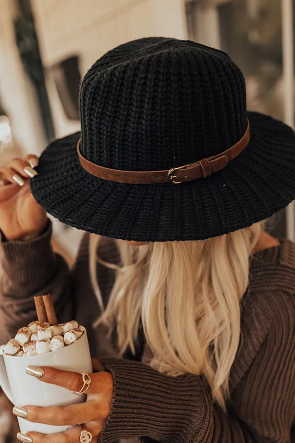 Autumn Sweetheart Knit Fedora In Black