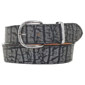 B1114 - Silver Cape Bison Genuine Leather Belt