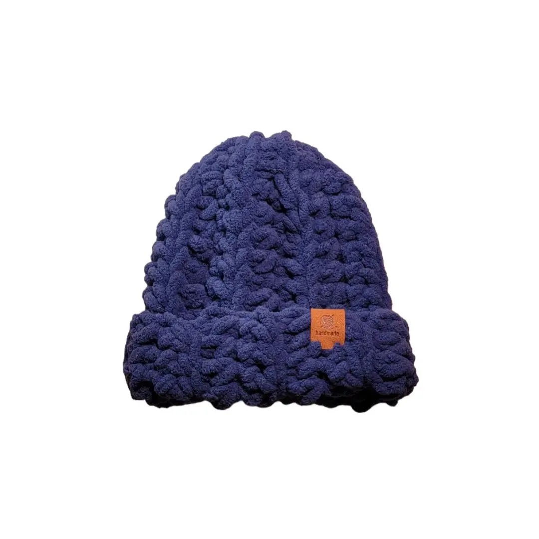 Baby Beanie with Chenille Style Yarn
