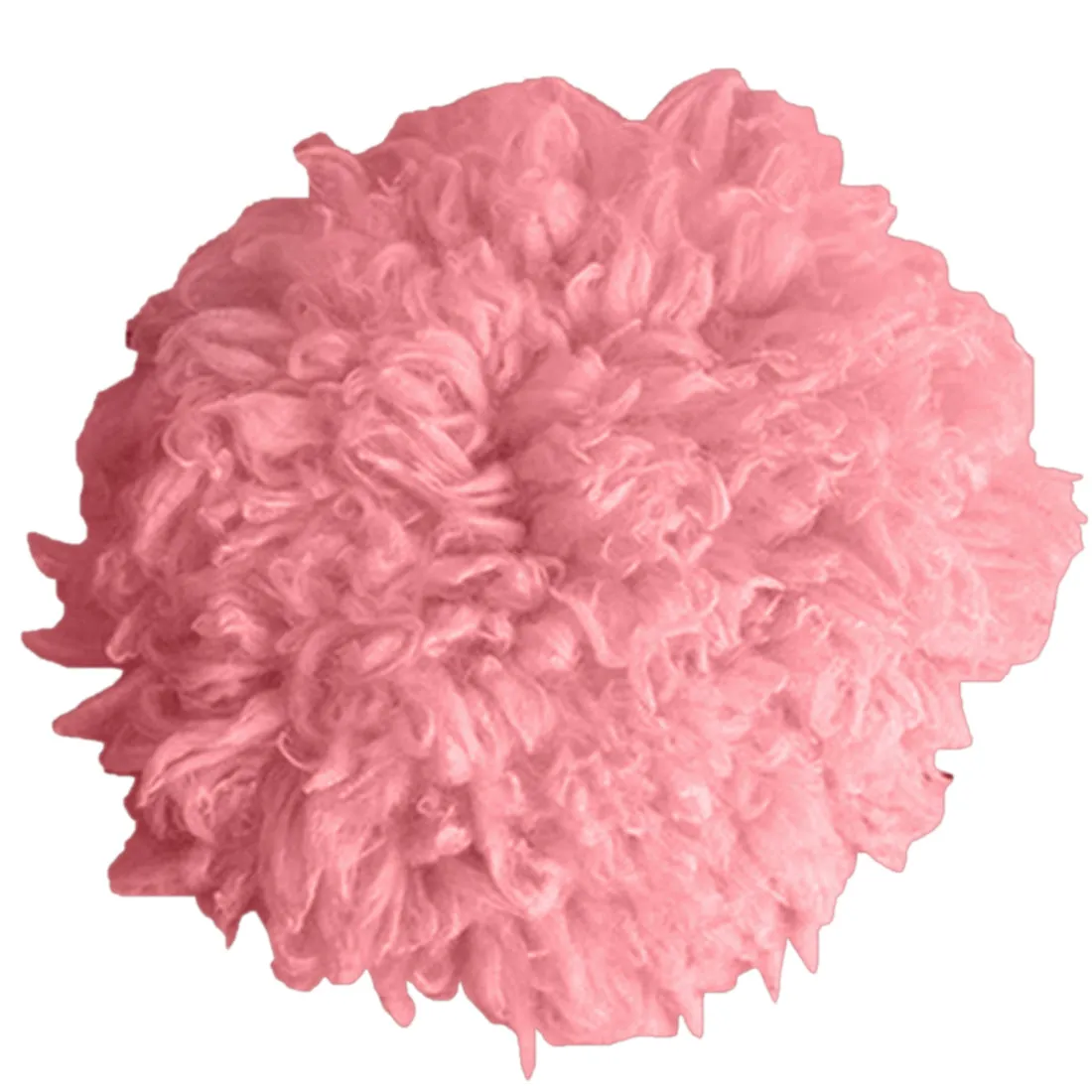Babymoon (60CM) Round Wool Flokati Fur Blanket Photoshoot Props - Pink