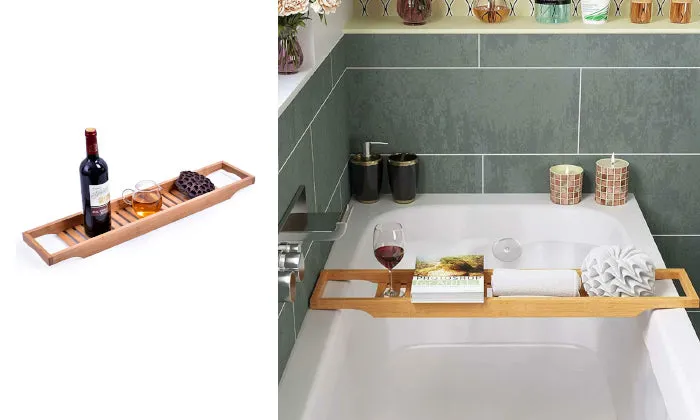 Bamboo Bathtub Rack