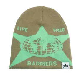 Barriers Live Free Beanie Brown