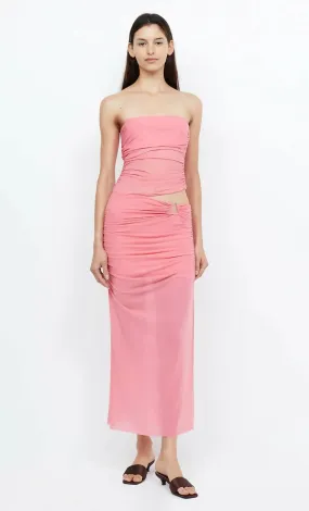 Bec & Bridge Iona Strapless Dress in Grapefruit
