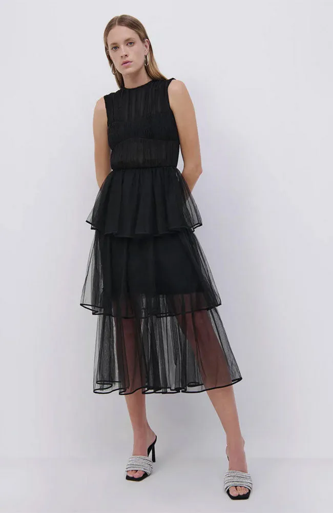 Benton Tulle Plisse Dress