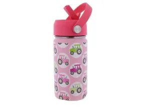 Big Pink Tractor Water Bottle