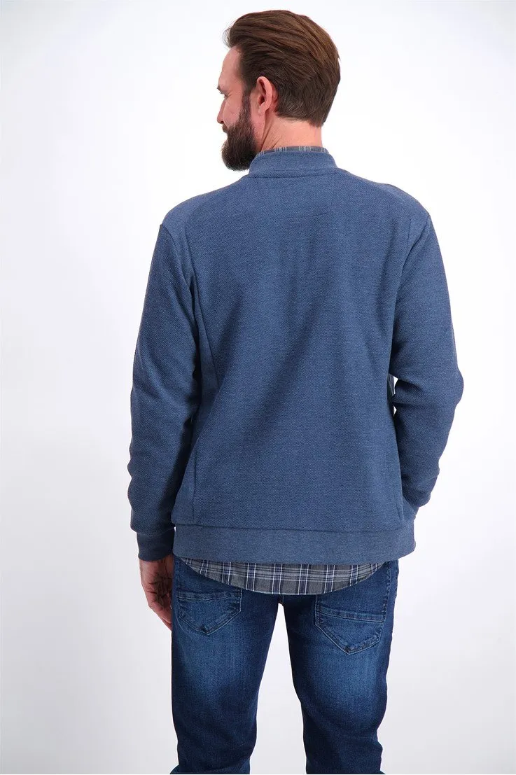 Bison sweat cardigan med logo
