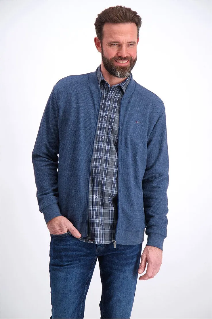 Bison sweat cardigan med logo