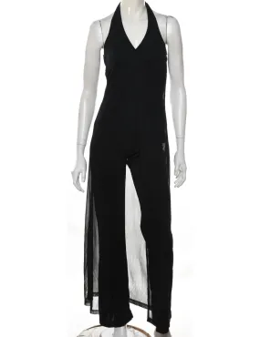 Black Halterneck Jumpsuit - S