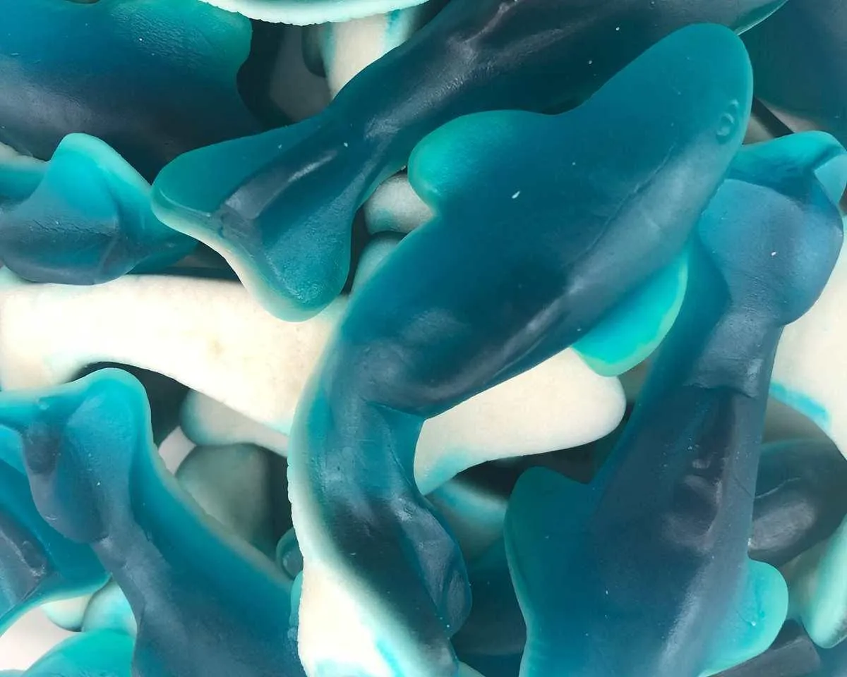 Blue Raspberry Gummi Sharks