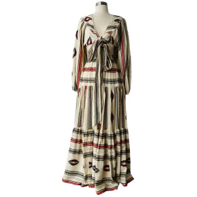 Boho Cream Skirt Set - M