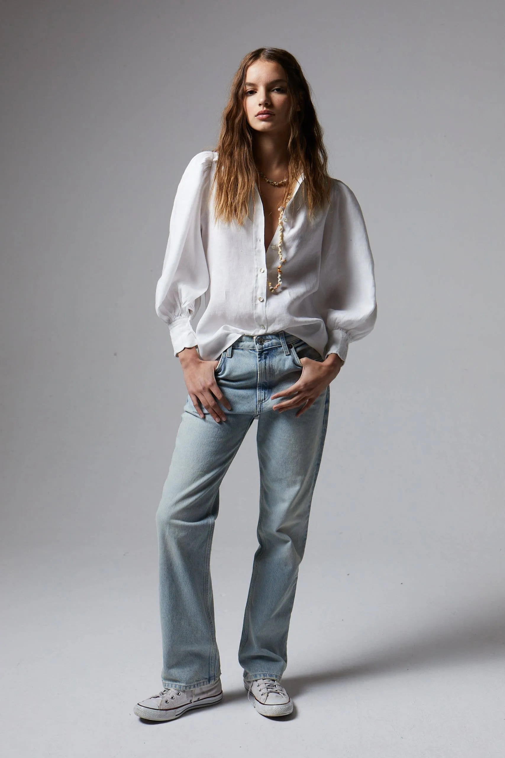 Camille Linen Shirt - White